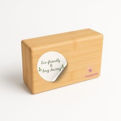 Yogikuti Bamboo Yoga BlockPremium Wooden Support Block for Iyengar Yoga, NonS…