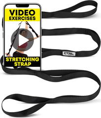 Stretching Strap Non Elastic Yoga Strap with Loops – Stretching Band for Physica