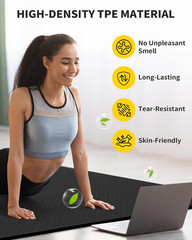 Yoga Mat 72″ X 48″ Large Workout Mat for Home Gym Flooring | 6Mm-12Mm (0.24″-0.4