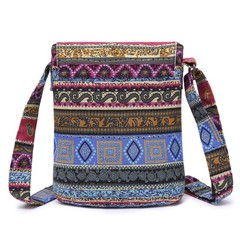 OPQRSTU Women’s Retro Small Size Canvas Shoulder Bag Hippie Boho Crossbody Ha…