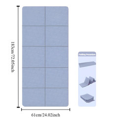 Foldable Yoga Mat Mute Eco Friendly Folding Travel Fitness Exercise Double Sided