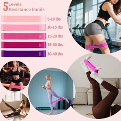 Pilates Equipment Kit for Home Workout,Pilates Ring and Ball pink