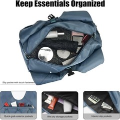 Gym Bag For Women With Yoga Mat Holder & Shoe Compartment & Wet Dry Storage P…