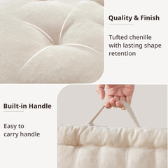 Large Floor Pillow for Adults Yoga or Meditation Cushion with Handle, Floor Cush