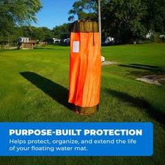 Aqua Lily Pad Storage Bag, Nylon Carry Bag for Water Mats Up to 18 Feet, Orange
