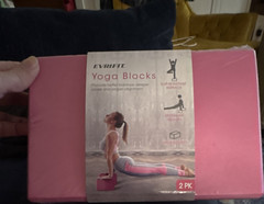 EVRIFIT Yoga Blocks 2-Pack Pink Slip-Resistant Surface Unisex Adults