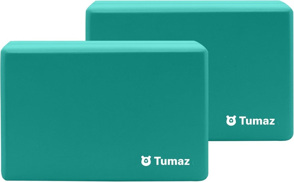 Yoga Blocks 2 Pack with Strap Set, High Density/Lightweight EVA Foam and N