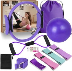 Versatile Pilates Equipment Set: Complete Home Workout Kit for Women, 9 Pieces