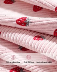 Strawberry Gym Bag for & Girls, Corduroy Yoga Mat Bag with Holder, Large Capa…