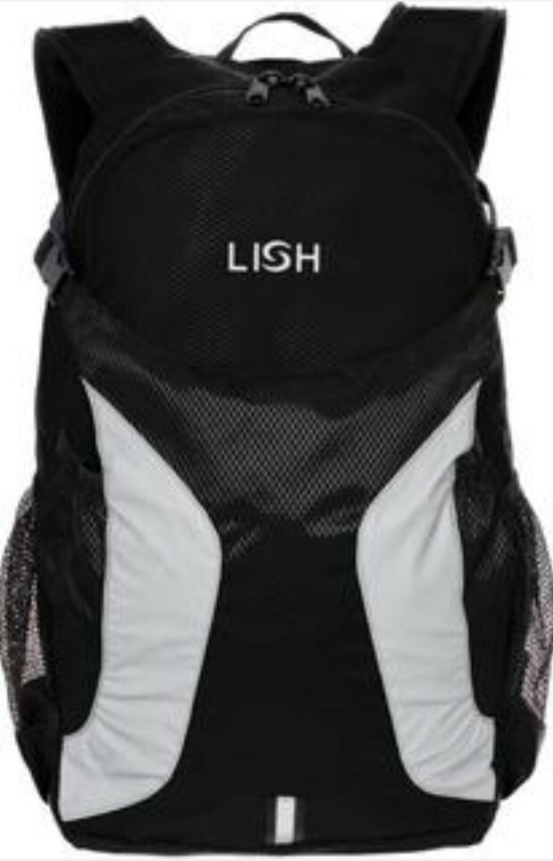 Lish Black Cycling Backpack Multipurpose Lightweight Gym Tote