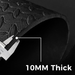 4x6ft Gym Floor Mat 10mm Thick – Large TPE/NPE Foam 4ft x 6ft x 10mm, black
