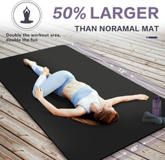 Extra Thick Non-Slip Yoga Mat, 10MM Eco-Friendly Rubber with Strap for Home Work