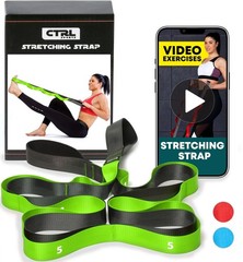 Non-Elastic Stretching Strap with Loops – Yoga & Physical Therapy Band for Flexi