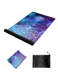 Printed Travel Yoga Mat-1/16 Inch Thick Non Slip Fitness Workout Mat with Car…