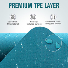 Extra Thick Yoga Mat, 2/5 Inch (10MM), Natural Rubber and TPE Non Slip Yoga Mats