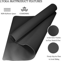Extra Large Yoga Mat Thick Exercise Mat for Men and Women, Non-Slip, Durable Wor