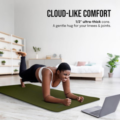 Extra Wide Yoga Mat for Men Women (72″L X 36″W) Non Slip Fitness & Exercise Mat