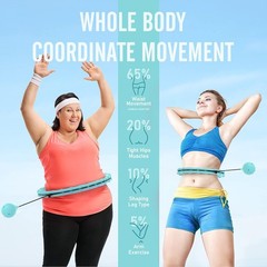 Weighted Hula Circle Hoops for Adults Weight Loss, Infinity Fitness Hoop Plus…