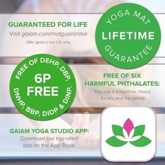 Gaiam Premium Yoga Mat – Non-Slip, 68” x 24” (Aubergine Point)
