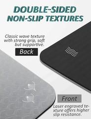 Gripped 1/3 Inch Thick Yoga Mat with Strap – Comfort & Stability for Workouts