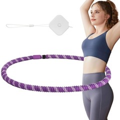3.3 lbs Soft Weighted Fitness Hoop for Adults, 74.8 in/190cm Padded Spring Ex…