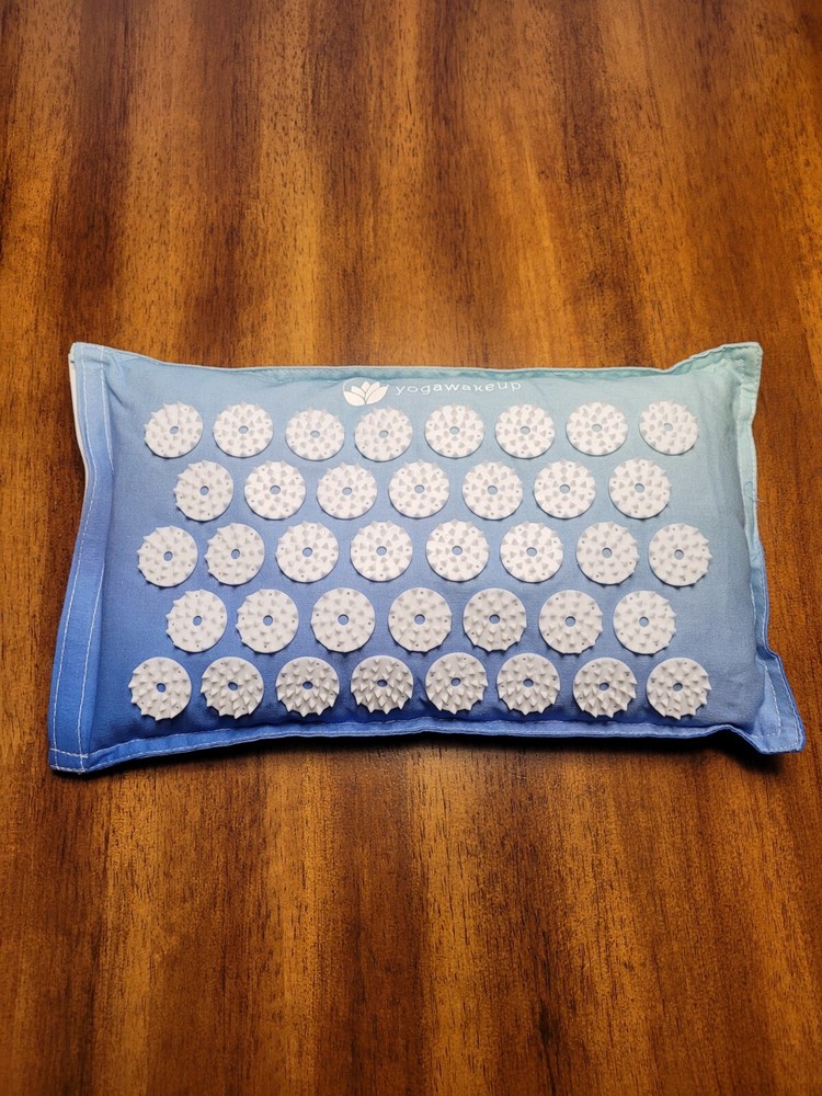 Yoga Wake Up Acupressure Neck Pillow Blue, 12″ x 7″