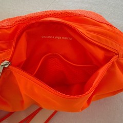 Lululemon Namaste Yoga Tote Mesh Yoga Mat Carrier Bag Pizzaz Neon Orange