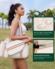 Pickleball Tote Bag for Women Men with Paddle Cover Pocket External Ball Bag …