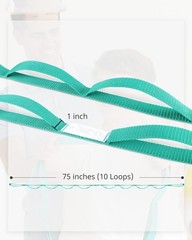 Correa de estiramiento para fisioterapia, 10 bucles, no elástica, ideal para