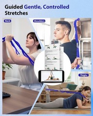 Versatile 75″ Stretching Strap for Yoga, Rehab & Mobility – Reinforced Design