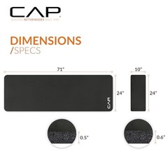High Density 1/2-Inch Yoga Mat with Strap | Non-Slip Exercise Mat | Multiple Col