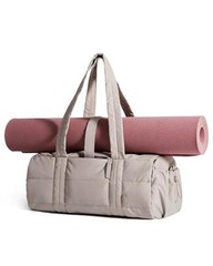 Reiki Gym Bag for Women Puffy Yoga Mat Travel Medium 15L 15L-Sand Brown