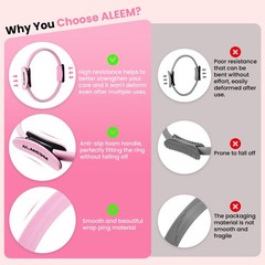 12Pcs Pilates Ring Kit for and Men – 15 inch Circle Exercise Ring and Set for…