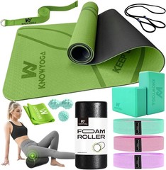 Yoga Starter Kit 12 in 1 – Yoga Set Include Yoga Mat, Foam Roller, 4 Resistance