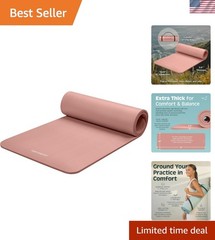 Solana 1/2″ Thick Non-Slip Yoga Mat with Strap – Perfect for All Fitness Levels