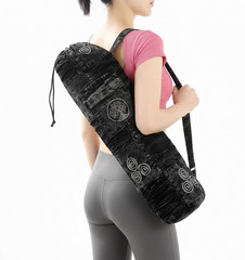 Yoga Mat Bag Handmade Cotton Tree of Life Celtic Spiral Embroidered Boho Carrier