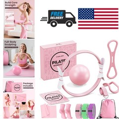 Complete Pilates Starter Kit with 14 Inch Ring Mini Ball and Resistance Bands