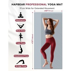 Extra Large Non Slip Yoga Mat Thick Durable PVC Exercise Mat W/ Carry Bag New
