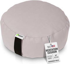 Zafu Meditation Pillows for Sitting on Floor, Yoga Cushion, Cotton/Buckwheat Fil