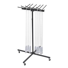 Metal Jump Rope Holder Rack Adjustable Height Rope Holder Rope Rack With Wheels