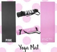 Victoria’s Secret PINK Yoga Gym Sport Exercise Logo Mat Strap Black Pink U Pick