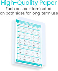 Yoga Poses + Stretching Exercises + Resistance Band Workouts Poster (3 Pack) 149
