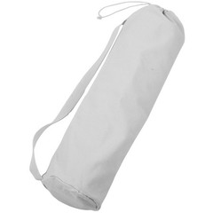 Stylish White Yoga Mat Carrier with Comfortable Strap for Easy Transport