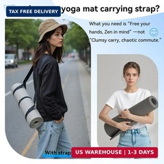 Adjustable Yoga Mat Strap Carrier, Thick Wide Yoga Mat Holder with Hook-and-loop