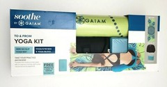 Soothe by Gaiam To & From Yoga Kit w/Videos Lime/Teal 24″W x 68″L