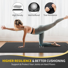 Extra Wide Non-Slip Yoga Mat for Men & Women – 72″/84″x32″x1/4″ TPE Fitness Mat