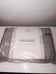 Halfmoon Handwoven Cotton Yoga Blanket Gray 60 x 80 in Unisex Adults