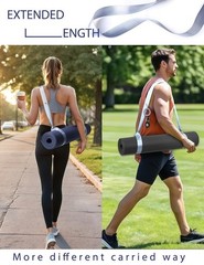 Yoga Mat Strap with Carabiner Clip, Adjustable Carrier for Long, Sky Blue