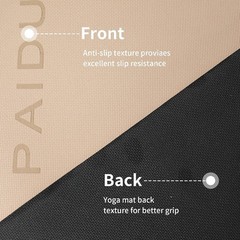 PAIDU Non-Slip Anti-Tear 10MM Thick POE Yoga Mat, 72x24in, with Strap