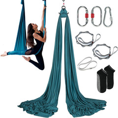 Aerial Silk & Yoga Swing, Aerial Yoga Hammock Kit with 100Gsm Nylon Fabric, Full
